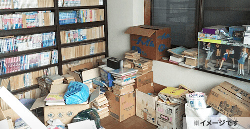 コレクションの整理のため、大量の古本や玩具を回収してほしいとご依頼いただいたケース